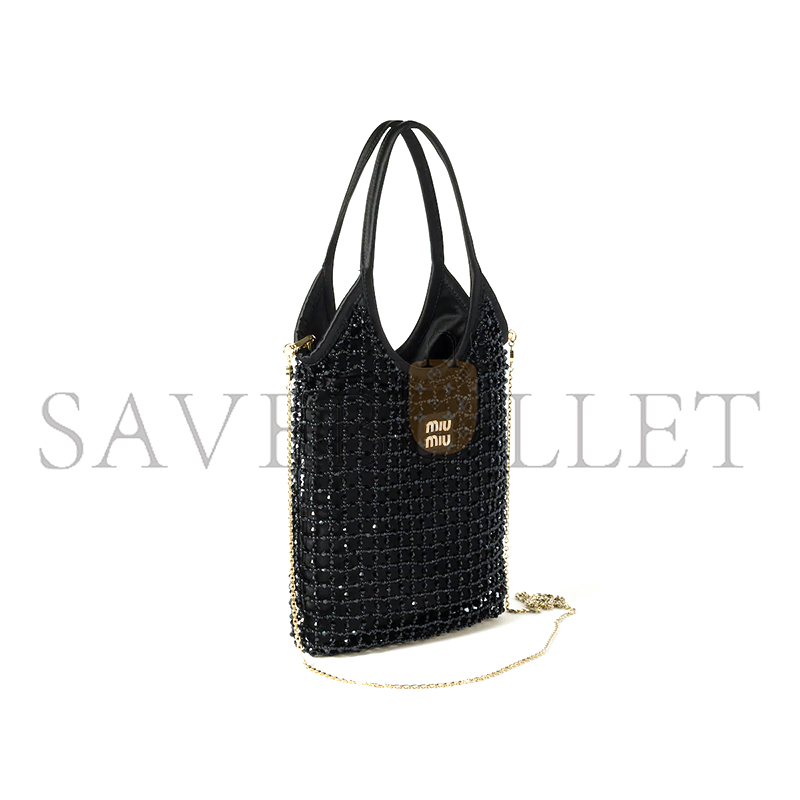 MIU MIU IVY BEADED DUCHESSE BAG 5BA281 (24*20cm)